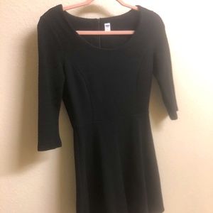 Black Fit-and-Flare A-line Dress
